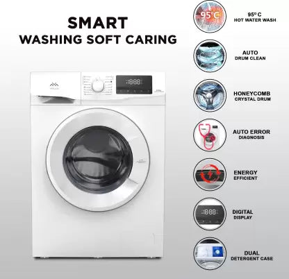 iFFALCON 8 kg Energy Efficient, Auto Error Diagnosis Fully Automatic Front Load Washing Machine with In-built Heater White  (FWF80-G123061A03)(OPEN BOX) iFFALCON 8 kg Energy Efficient, Auto Error Diagnosis Fully Automatic Front Load Washing Machine with In-built Heater White  (FWF80-G123061A03)(OPEN BOX)